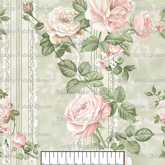 Vintage Romantic Floral Toile 010
