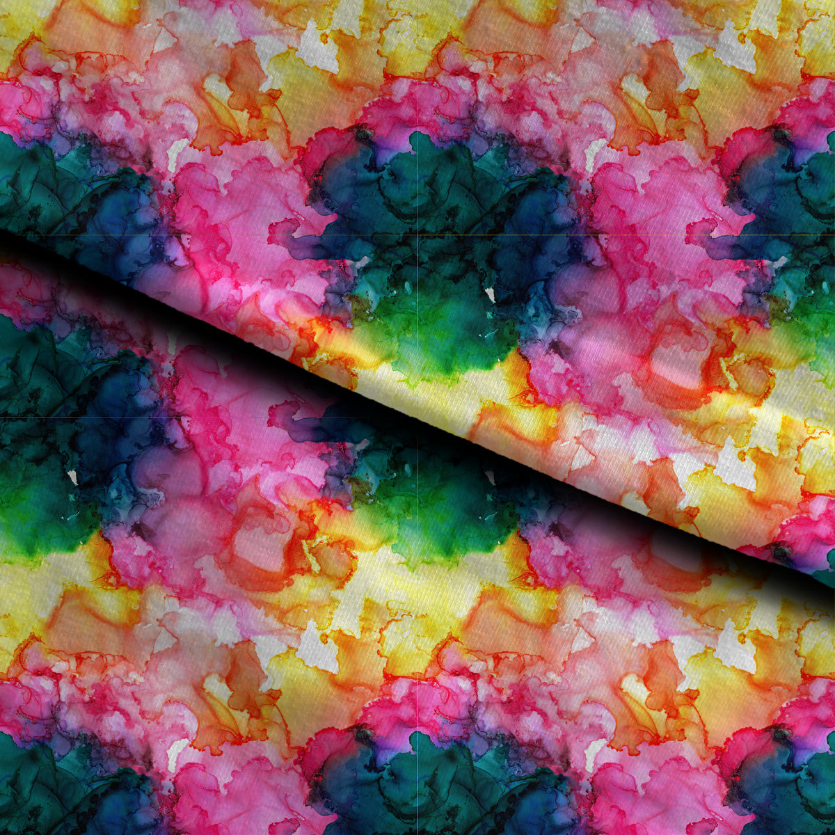Watercolour Rainbow Green
