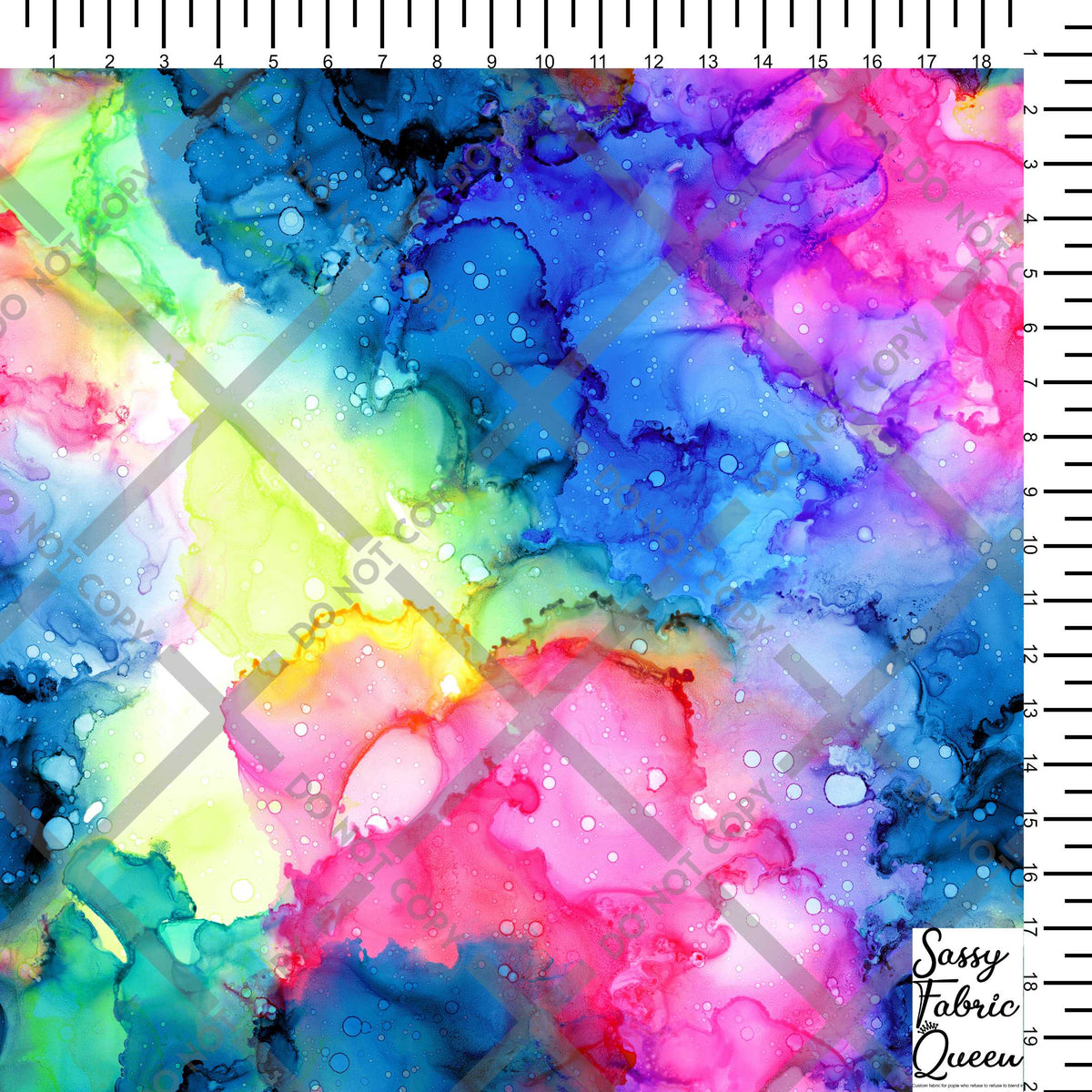 Watercolour Rainbow Blue