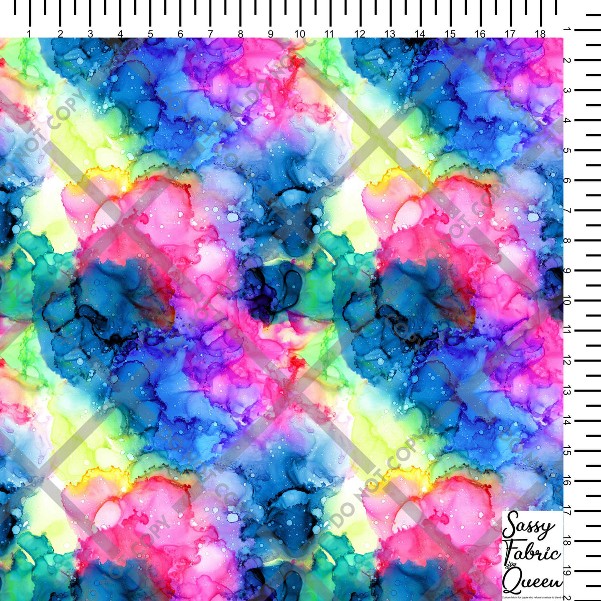 Watercolour Rainbow Blue