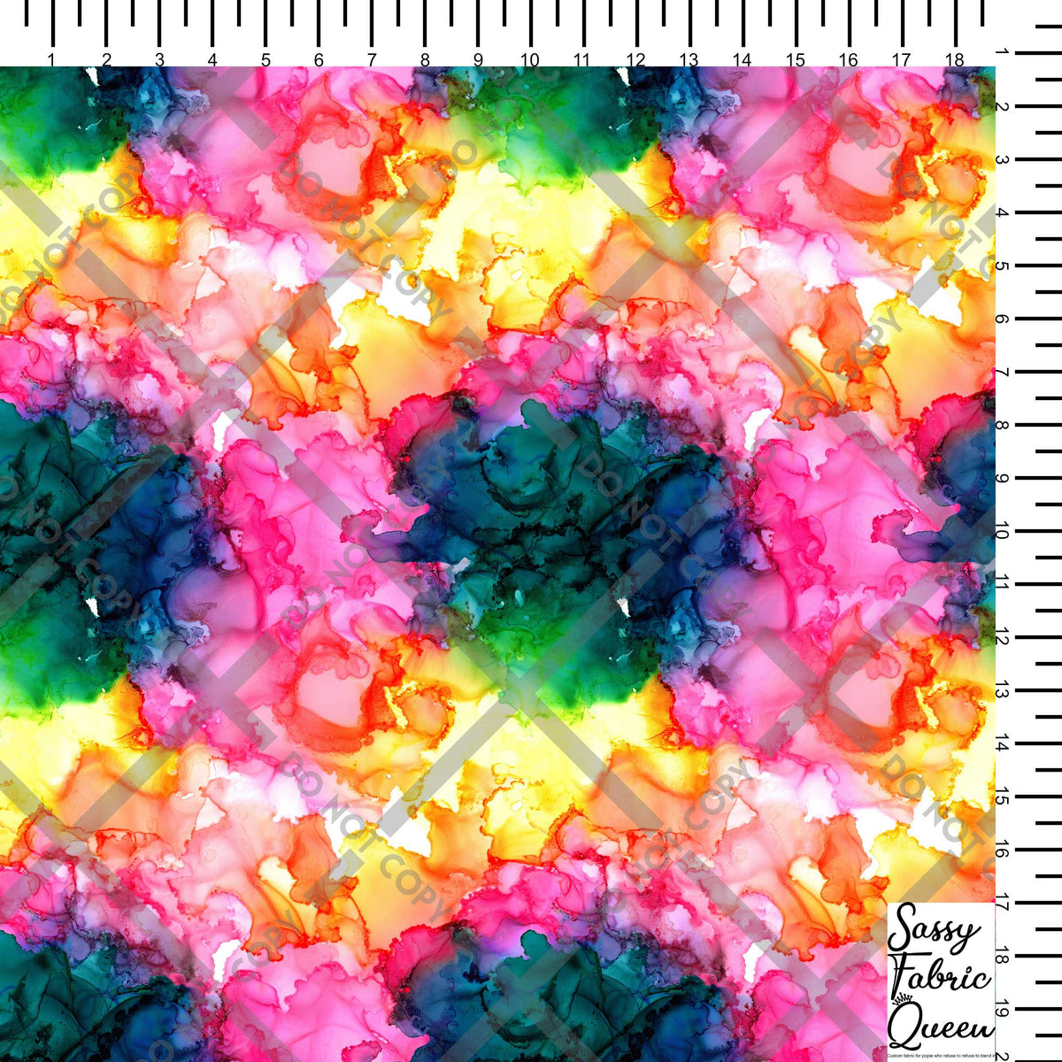 Watercolour Rainbow Green