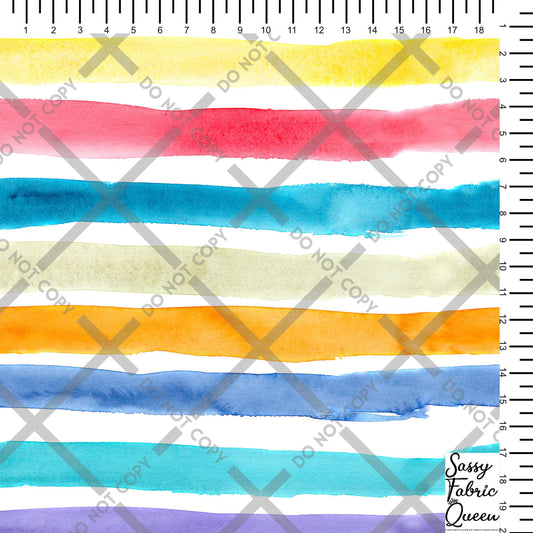 Watercolour Rainbow Stripe horizontal