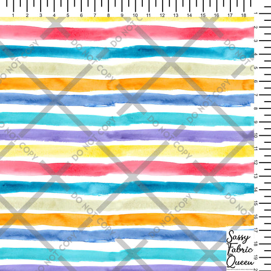Watercolour Rainbow Stripe horizontal