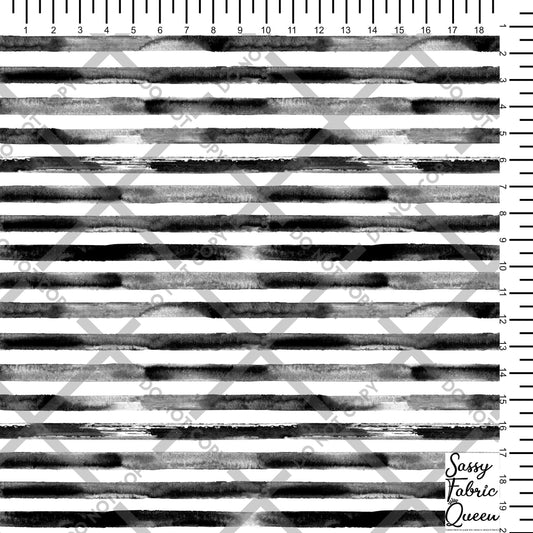 Watercolour stripe BLKWHT horizontal