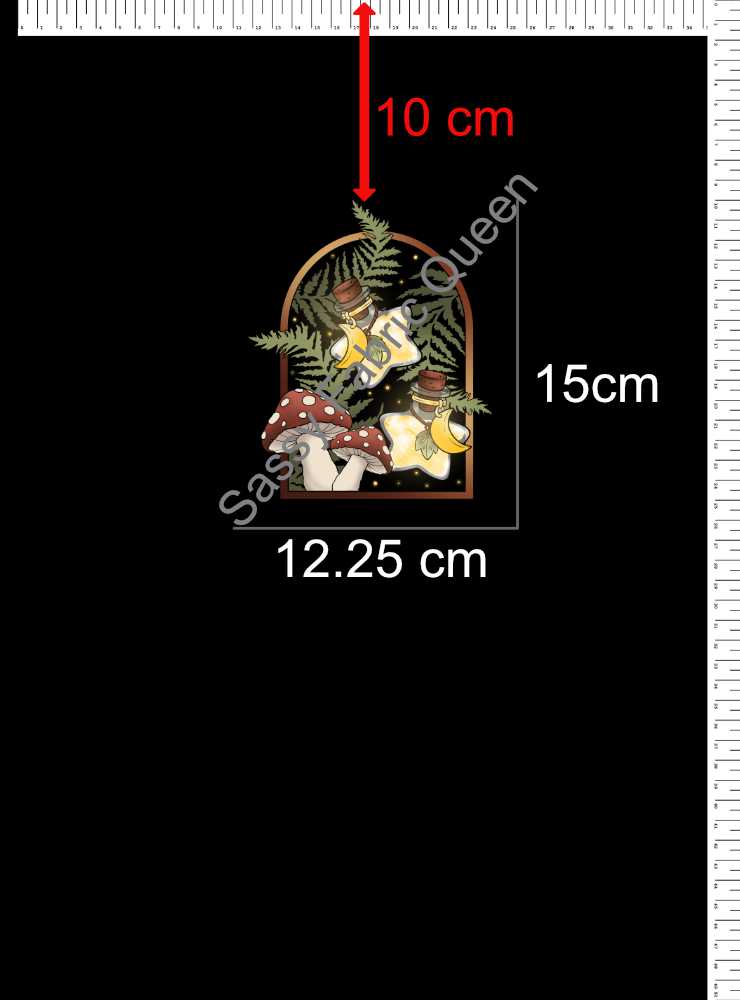 Whimsygrove Forest Tapestry Panel HIGH Design placement