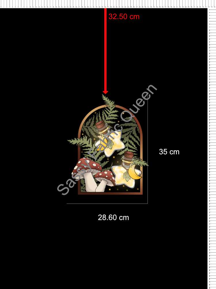 Whimsygrove Forest Tapestry Panel LOW Design placement